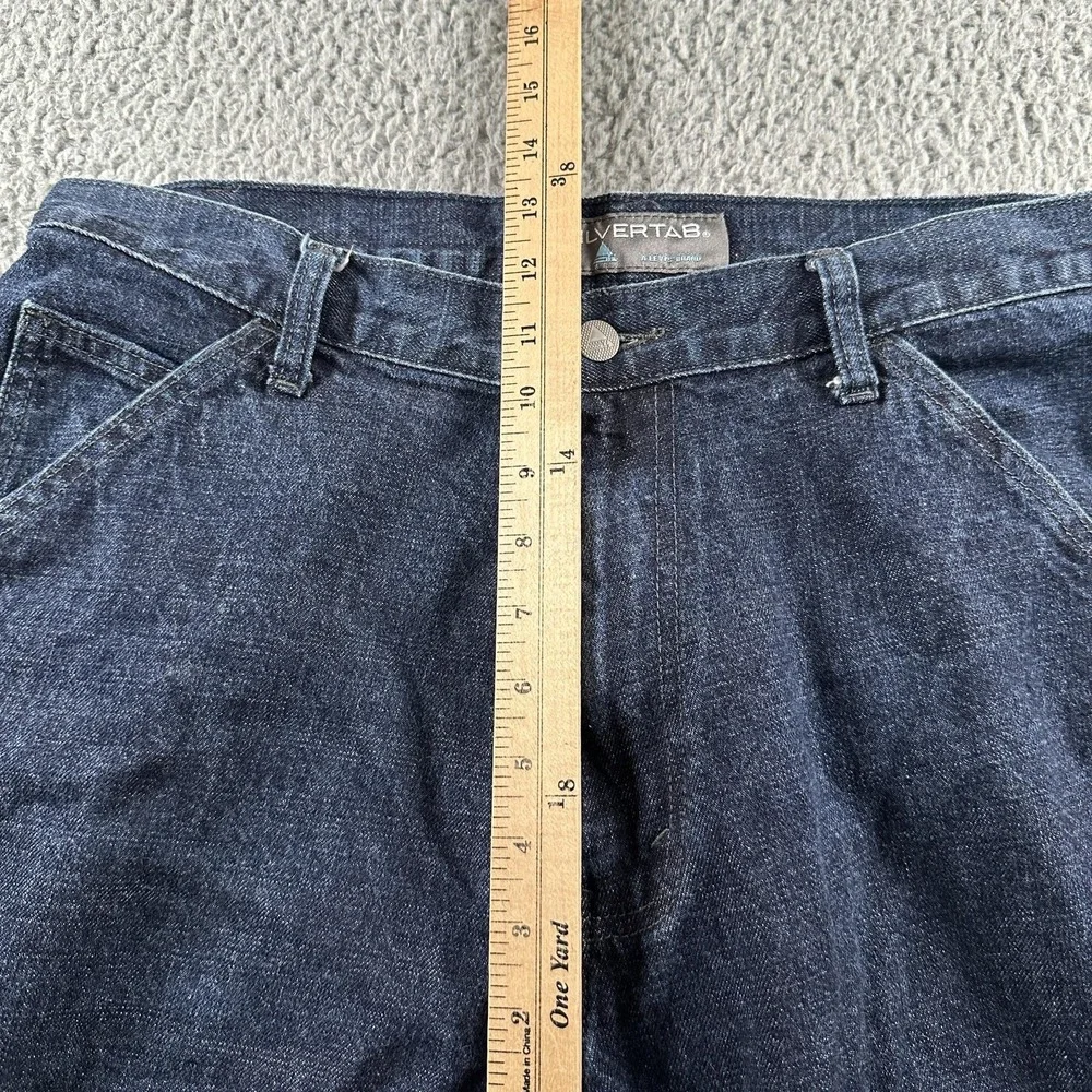 Vtg Levis Silvertab‎ Jeans Mens 34x30 Blue Baggy Y2K Articulated Knee 90's